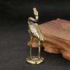 Statuietă Flamingo din Alamă Ornament pentru Birou Antichitate Figurine Animale din Cupru Pur Figurine Accesorii Decorațiuni Casă Colecție