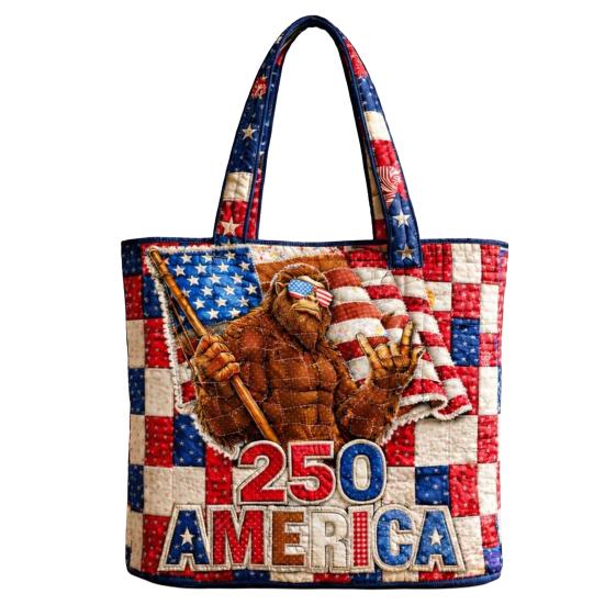 USA 250. Jahrestag Tragetasche, Unabhängigkeitstag Handtasche, Rot Weiß Blau Einkaufstasche, Wiederverwendbare Patriotische Tasche für 4. Juli Geschenke
