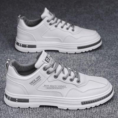 Spring and Autumn Men's New Breathable Trend Versatile Little White Shoes Thick Sole Sports Shoes Casual Board Shoes Sneakers