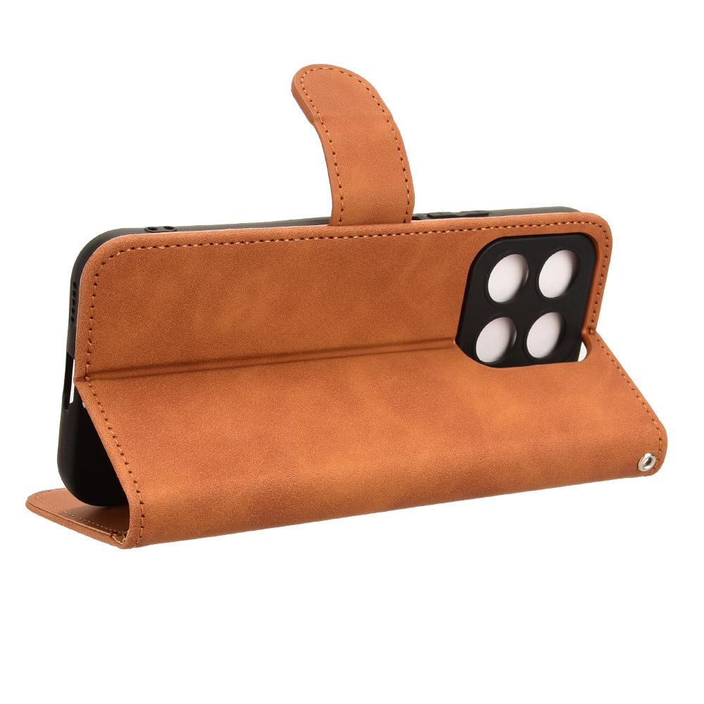 For Honor X8c 4G Leather Case Skin Feel Anti Drop Wallet Flip Phone Cover