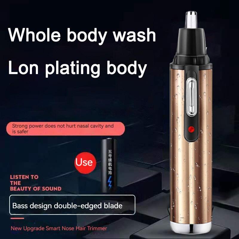 Non-Toxic Electric Nose Hair Clipper Rechargeable Multi Kinetic Shaving Two In One Unisex Fully Automatic Washable Shaving Nose Trimmer