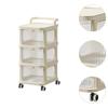 Rolling Cart with Wheel Storage Cart Cosmetics Holder Multifunctional Mobile Bookshelf Drawer Cart for Dorm Laundry Room Home
