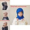 Kids Knitted Hat And Gloves Set For Winter Warmth With Neck Protector For Children