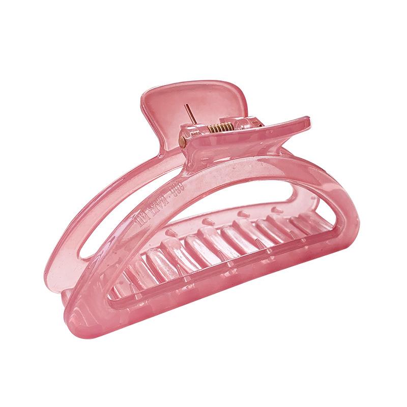 Elegance Half-Circle Geometric Hair Clip - Textured Temperament Jelly Updo Hairpin