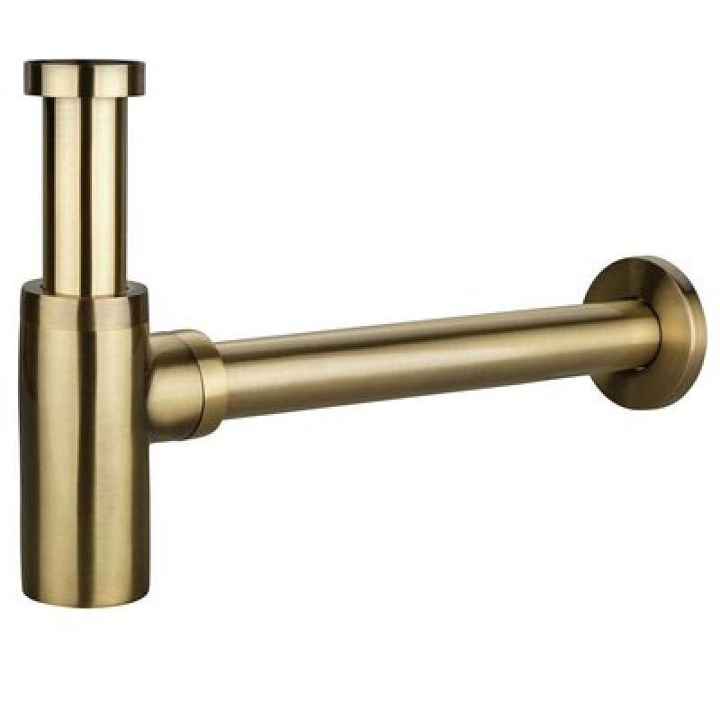 Brass Wash Basin Siphon Waste Pipe Drain for Sink Water Drainage Bottle Trap Drain Wall Extension for Basin Waste and Outlet