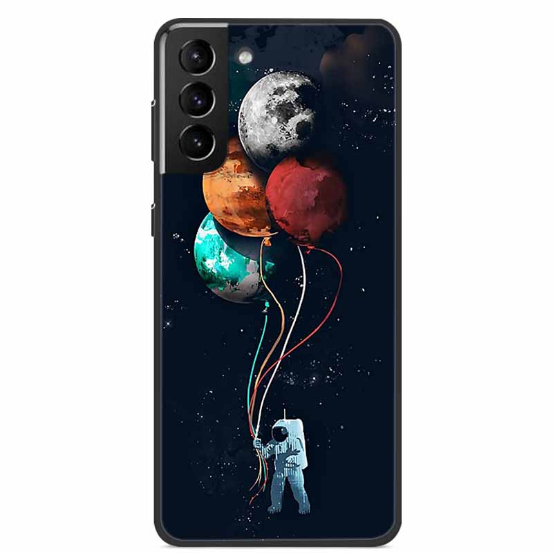 For Samsung S22 Case Wolf Lion Cat Black Silicone Soft Back Cover Case For Samsung Galaxy S21 FE S22 Ultra Phone Case S 22 Funda