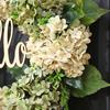 40cm Background Decor Hydrangea Wreath Artificial Front Door Hello