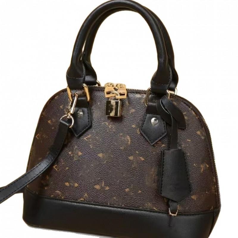 Womens Shell Shape PU Handbag Small Crossbody Bag Retro Style Daily Use Shoulder With Zip