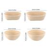 Rattan Bread Proofing Basket Set with Dough Mixer, Scraper & Silicone Brush