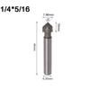 Drill Bit Router Bits Shank V Groove 1/4inch 6.35mm