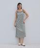 Metapeo Met Striped Bustier Dress Holiday Charcoal
