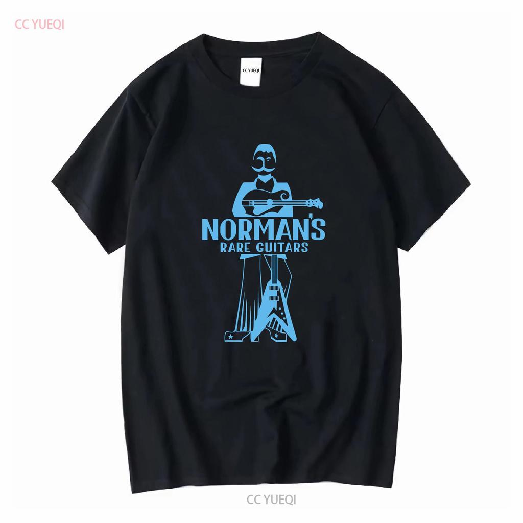 New Funny Normans Rare Guitars Since 1975 T shirt MEN BLACK ZISE S 5XL vintage Washed graphic homme Slightly streetwear