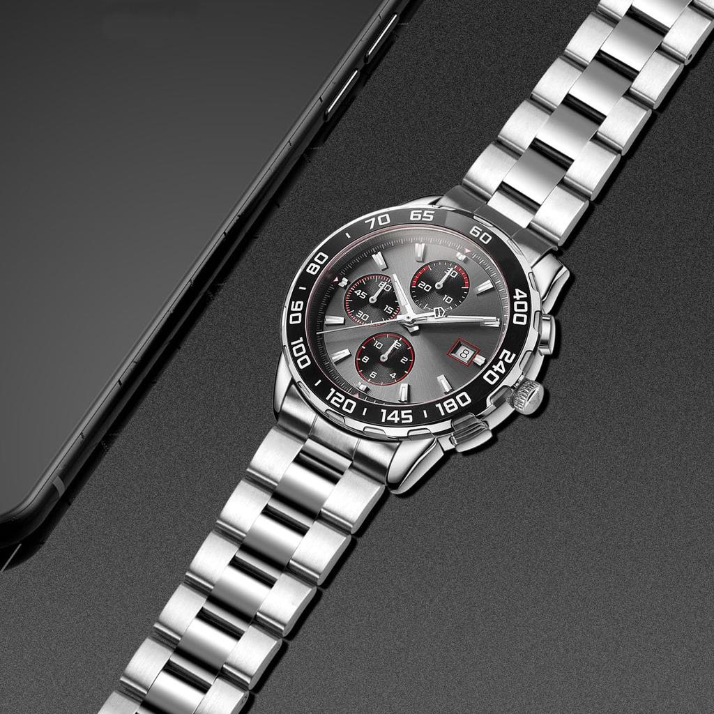 Juntan Stainless Steel Curved Solid End Tapered Watch Metal Watch Strap Deployment Double Flip Lock and Polished Band, 20mm/22mm, Bracelet, Buckle,