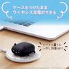 ELECOM AirPods Case Silicone Case Wireless Charging Compatible Animal Design with Connector Cap Black Cat AVA-APSCANCATB