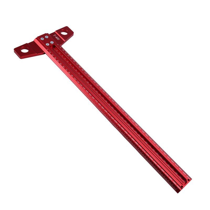 A74E-Precision Marking T-Rule Carpenter's Drawing Ruler Woodworking Marking Ruler Standard Aluminum Alloy Ruler