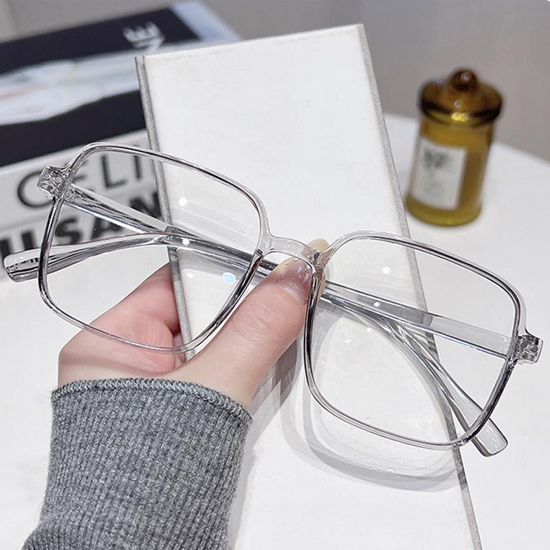 Anti Blue Light Glasses Women Men Vintage Eyeglass Woman Frame Square Glasses Oversized Big Size Lenses Blocking Eyeglasses