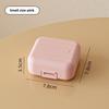 Mini 7 Grids Portable Pill Box Double Sealed Medicine Storage Case Week Long Day Divided Lockable Drug Organizer Weekly Pill Box