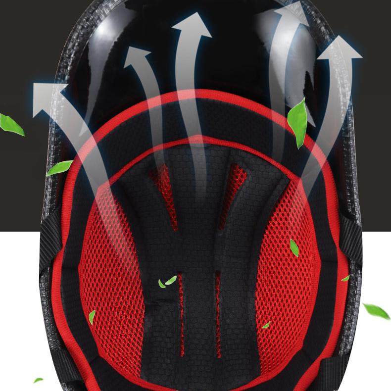 Motorcykelhalvhjälmar Unisex-vuxen retrostil Moped antikollision skoter Open Face Motorcykelhjälm