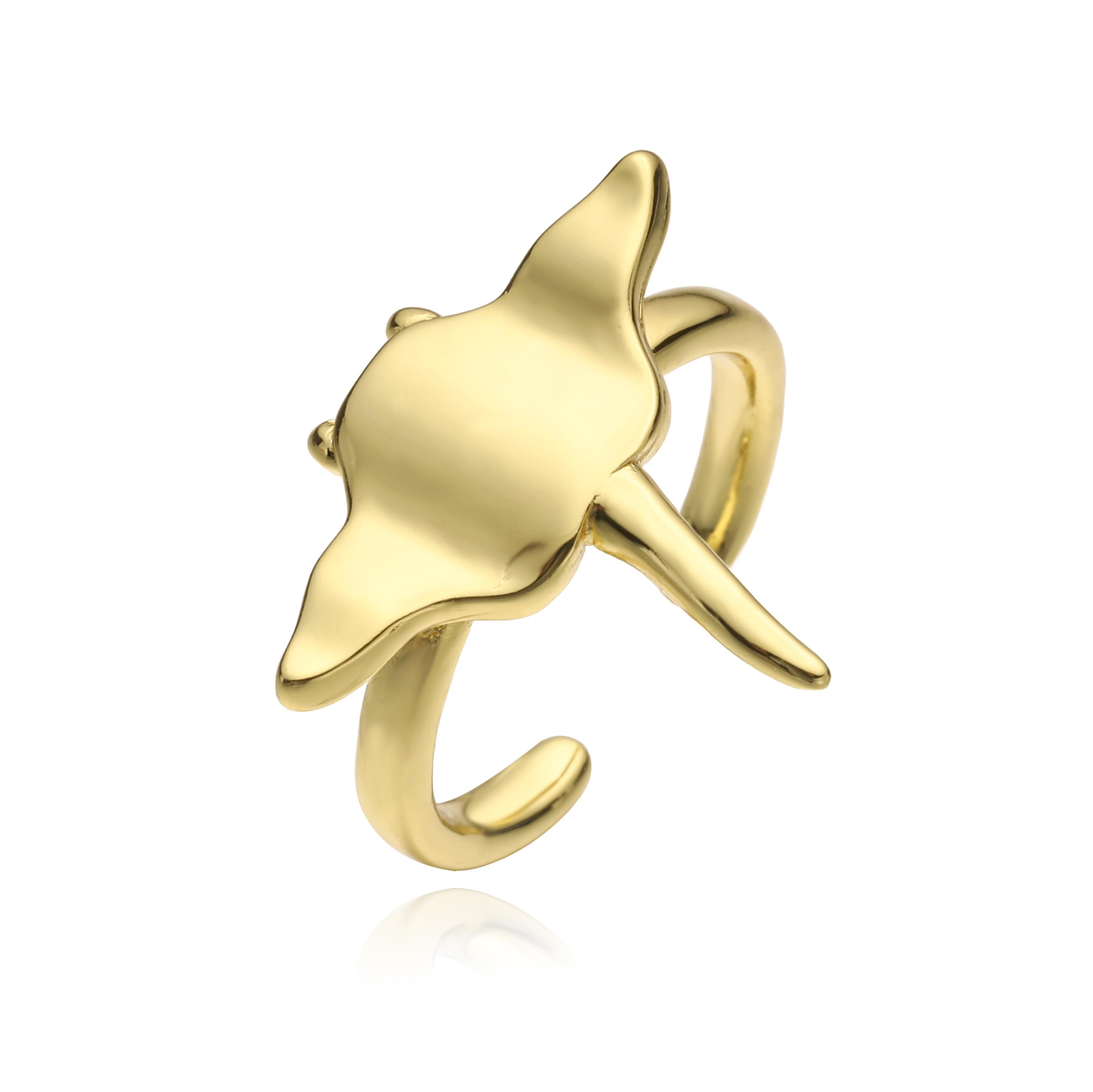 HECHENG,Ocean Series Beach Vacation Style Zircon Ring for Women, Adjustable Opening Dolphin Starfish Copper Metal Ring resizable