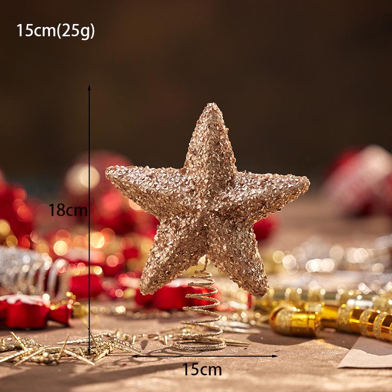 Luminous Christmas Ornaments: Star Tree Topper & Ball Set for Festive Decoration