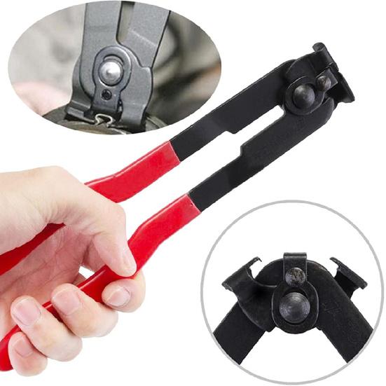 10pcs CV Boot Clamps Pliers Kit, Ear Boot Tie Pliers,Stainless Steel Universal Adjustable AXLE CV Joint Boot Crimp Clamp Kit,Hose Axle Plier CV Clamp