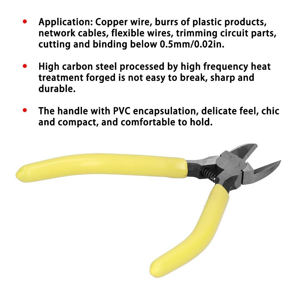 Anti-slip Diagonal Pliers High Carbon Steel SideCutting Pliers Wire Flush Cutters Copper Cable 5 inches