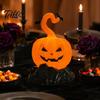 Lighted Halloween Props LED Candle Light Figurine, Bat Tombstone Glowing Tabletop Ornament, Warm Spooky Gothic Decoration Pumpkin Decor Prop