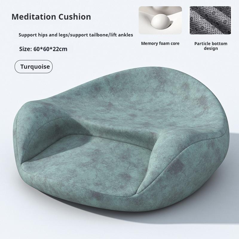 Подушка-подушка для пола для женщин, большая удобная подушка для медитации, пенопластовая подушка для пола, сидение для взрослых, подушка для йоги премиум-класса 60x60x22CM зелёный
