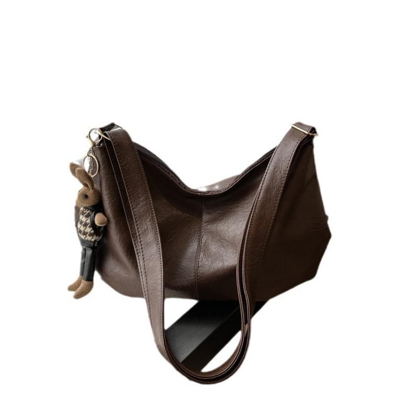 Large-capacity bag women's autumn and winter versatile new retro niche design single shoulder messenger bag pleated dumpling bag