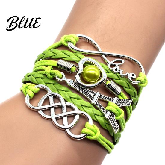 Timeless Fashion Accessory Braided Wrap Layered Faux Leather Bracelet Retro