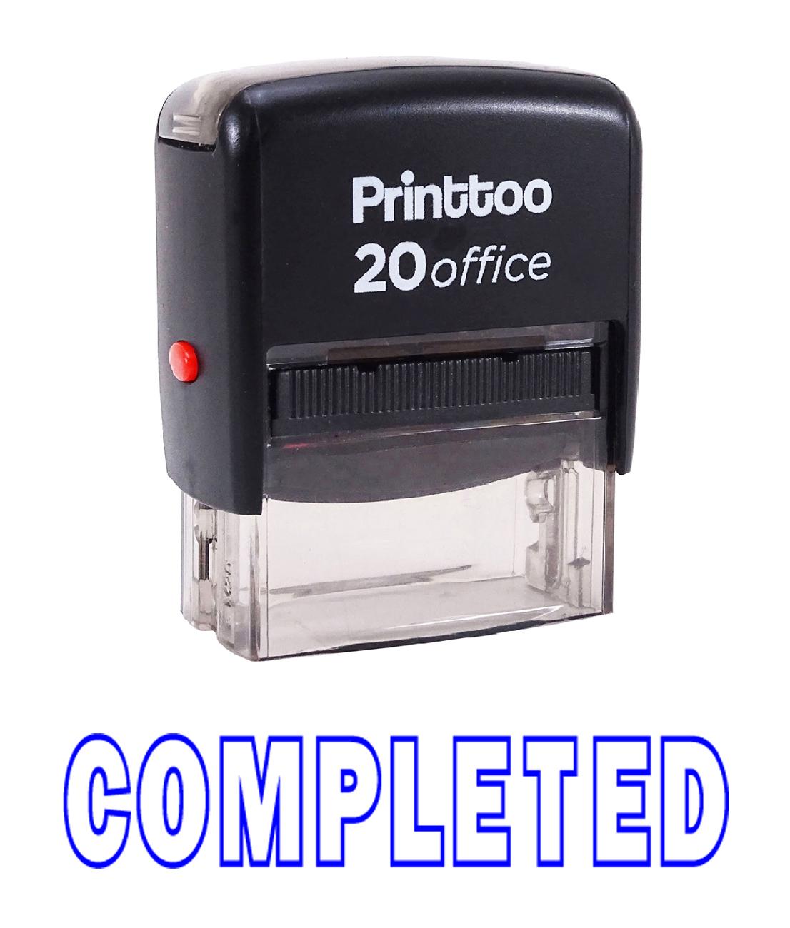

Printtoo Custom Stamp Office Stationary COMPLETED Self Inking Rubber 14 mm x 38 mm (Approx) синій