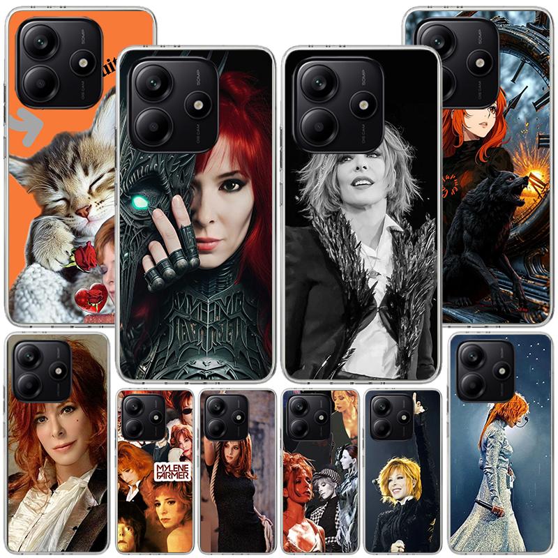 Mylene Farmer Phone Case For Xiaomi Redmi Note 15 14 13 12S 12 11 Pro Plus 14S 11S 11E 10 10S 11T 5G Personalized Cover Redmi No