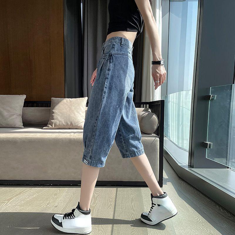 Coole und bequeme Loose Fit Cropped-Jeans mit weitem Bein für Damen