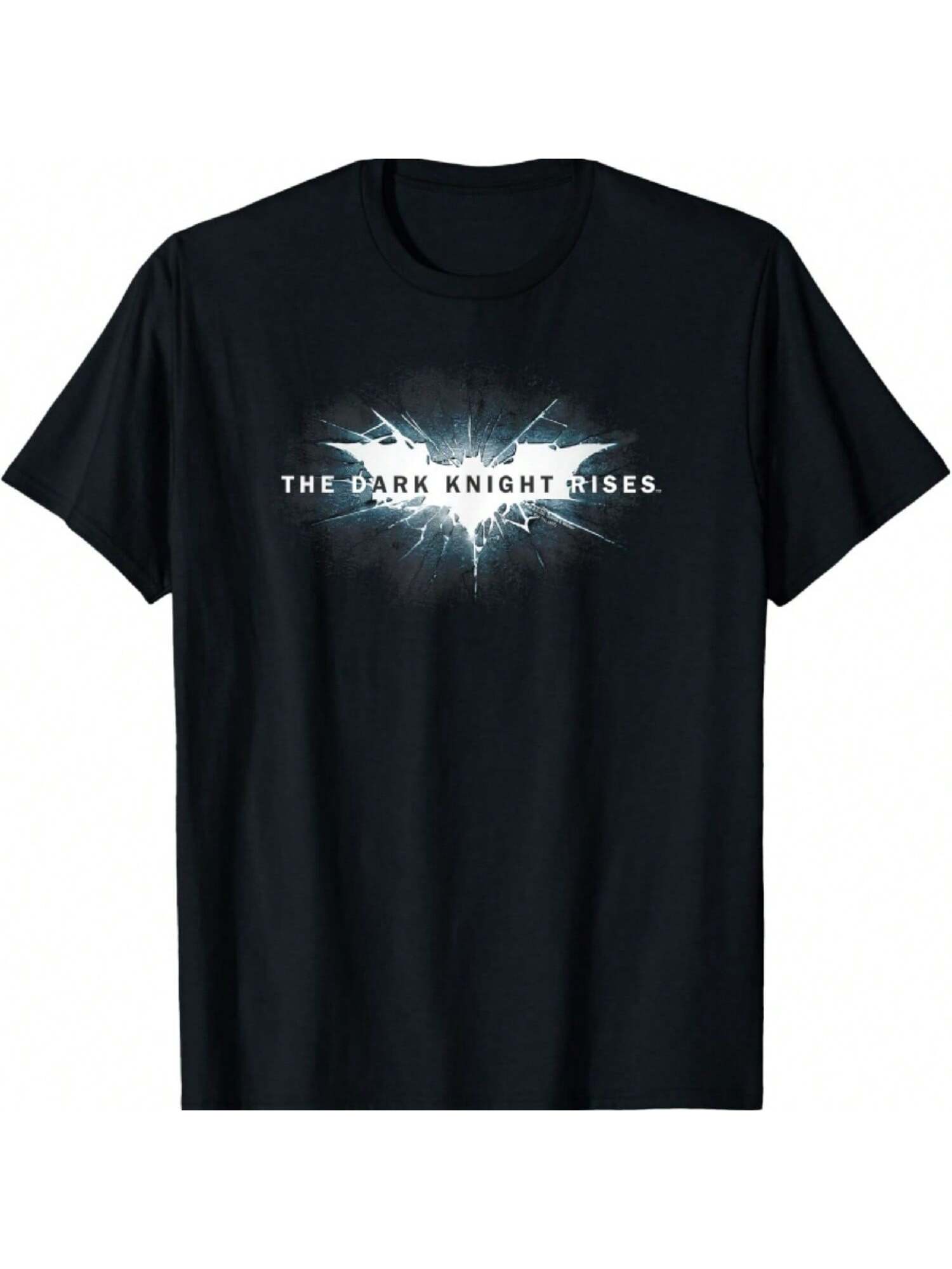 Dark Knight Rises Cracked Bat Logo T-Shirt S
