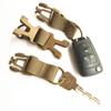 Tactical Key Ring Holder Gear Keychain Clip Nylon Webbing Quick Release Buckle Molle Bag Attachments Metal Carabiners Keychain