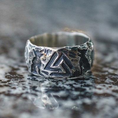 Anel vintage viking valknut, anel de aço inoxidável 316l, nórdico, odin, lobos, runa, para homens, mulheres, punk, retrô, amuleto, joias masculinas, bijuterias