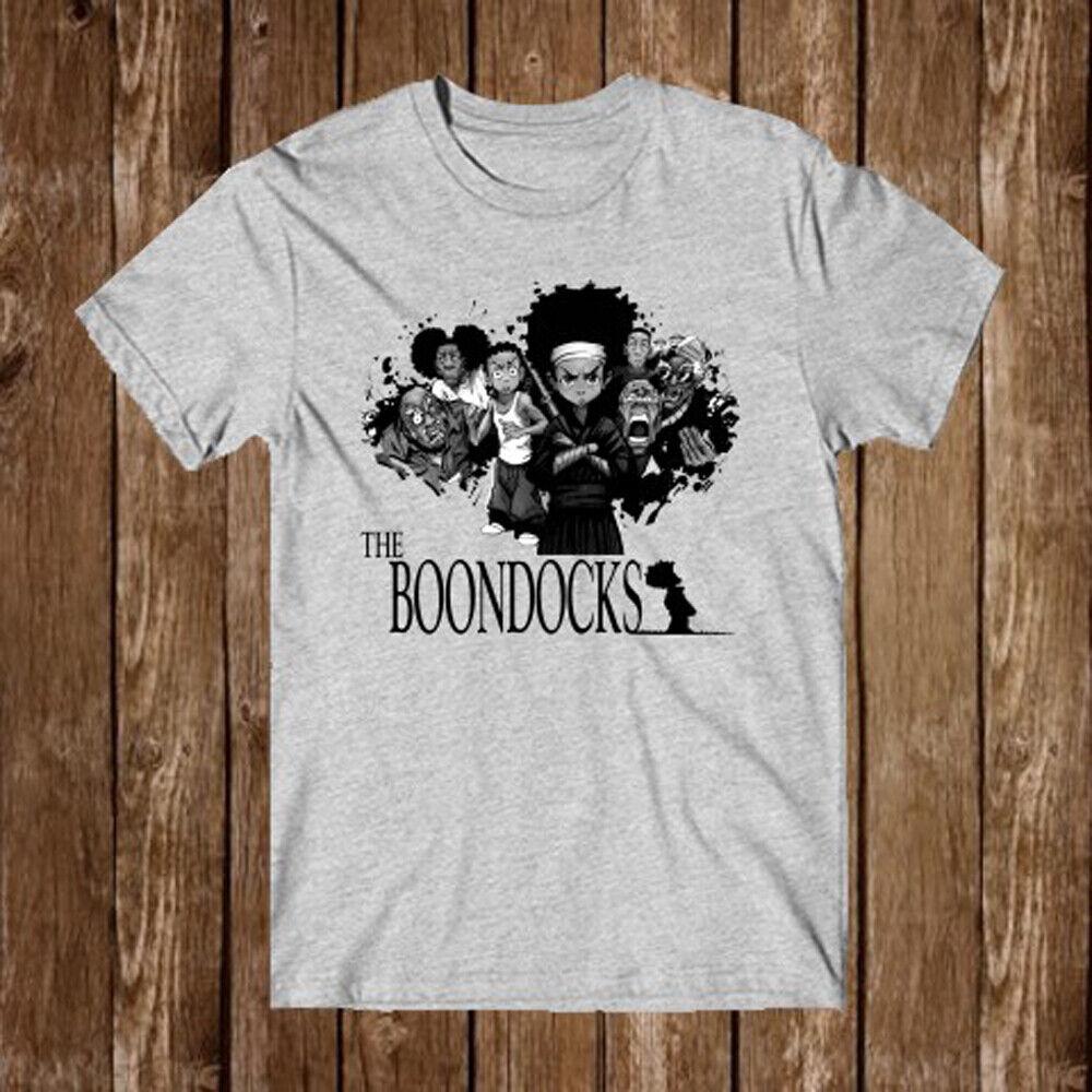 The Boondocks Men s Grey T-Shirt Size S-5XL Unisex T-Shirt M