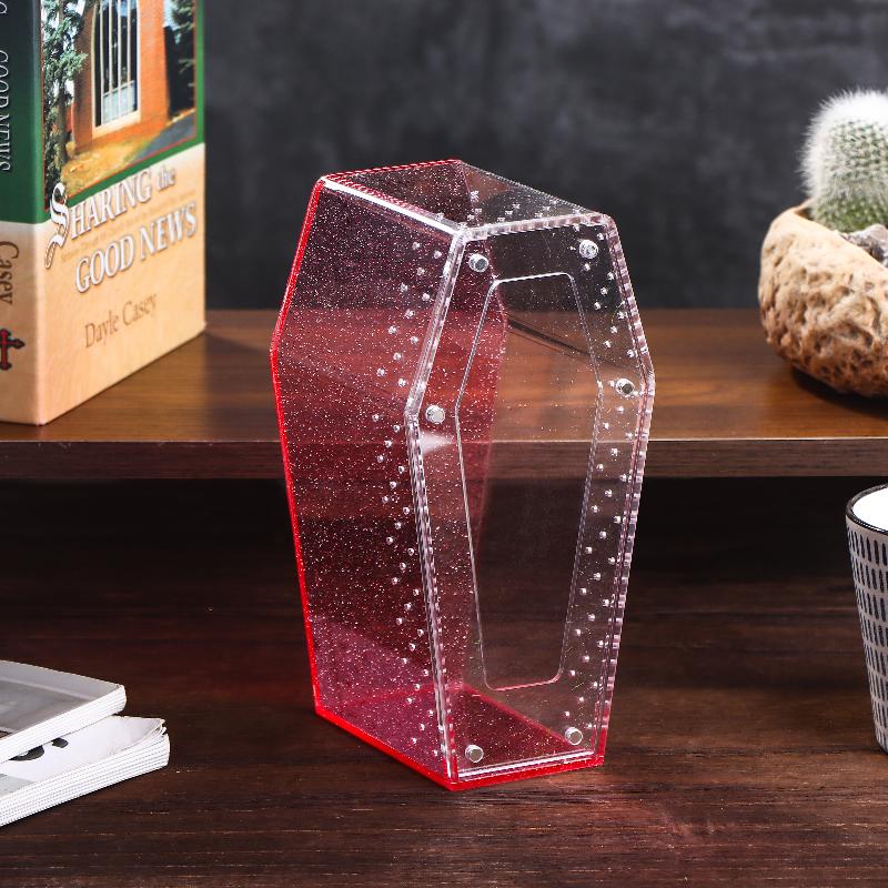 Acrylic Transparent Reptile Enclosure Insect Spider Lizard Feeding Cage Reptile Breeding Box Ventilation Arboreal Enclosure Case