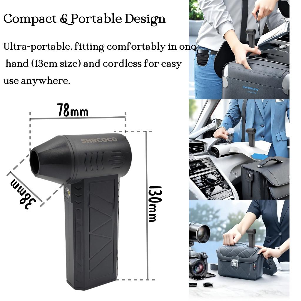 130000 RPM Mini Turbo Jet Blower 200W Cordless Electric Air Duster Travel Portable Dust Cleaner