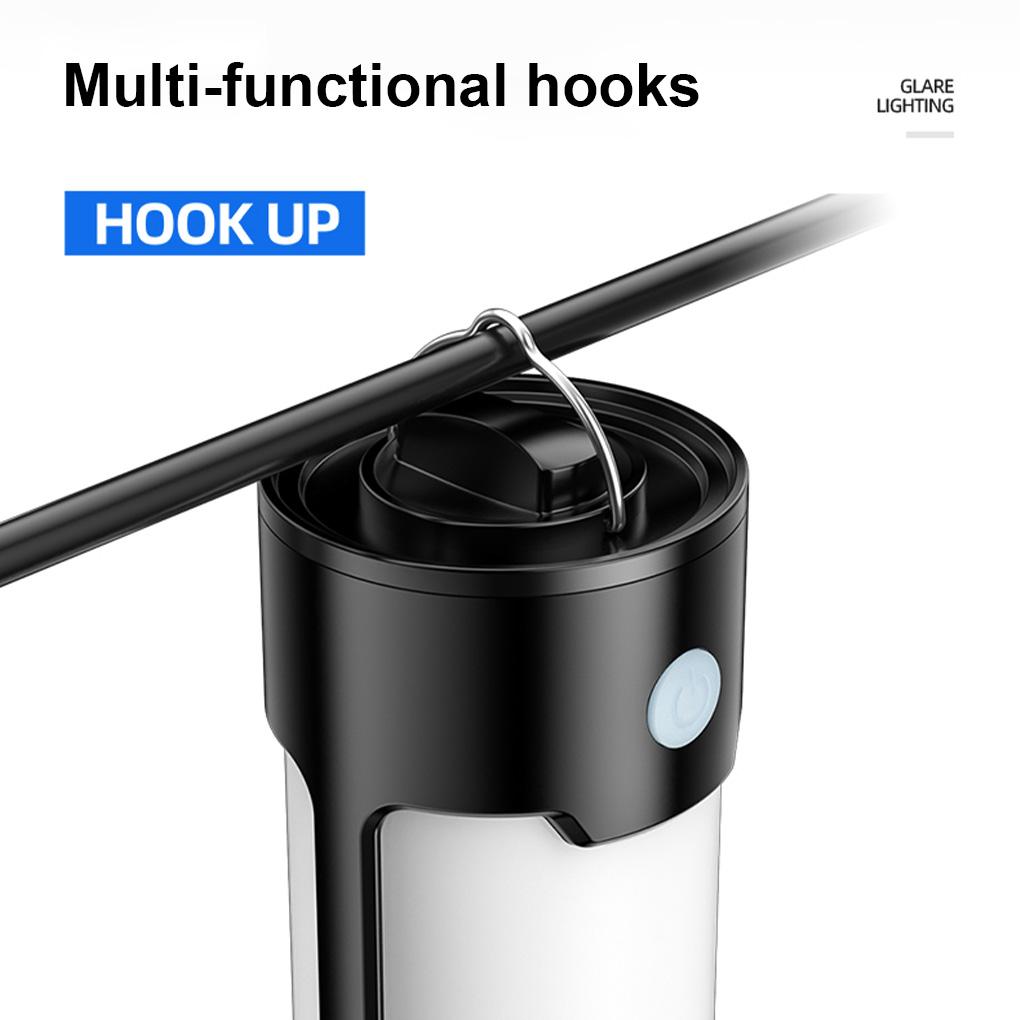 Camping Lamp Outdoor 2 Gear Dimmable LED Hiking Tent Lantern IPX45 Waterproof Indoor Household Night Riding Light