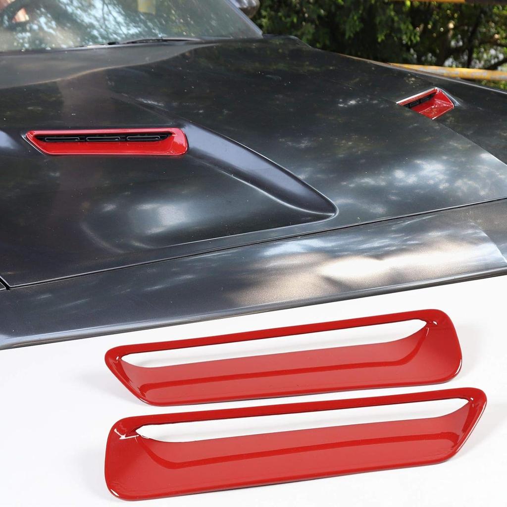 JeCar Kohlefaser Motorhauben-Lufteinlass-Einsätze Zierleisten für 2015-2024 Dodge Challenger Außen Zubehör