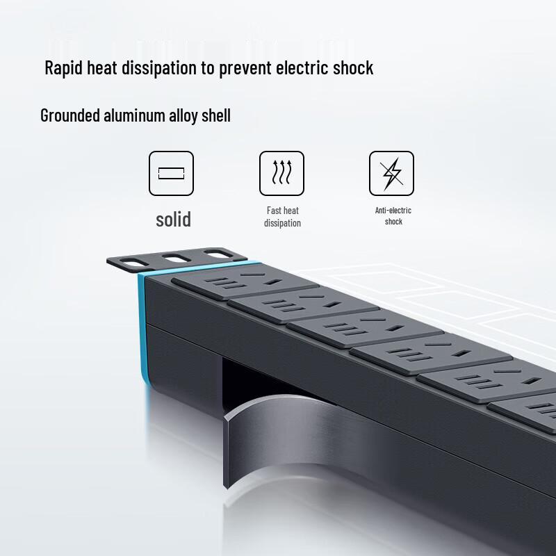 BULL GNE-1080 PDU Desktop Power Strip, 8 Outlets, 5m Cable CN plug (adapter included)