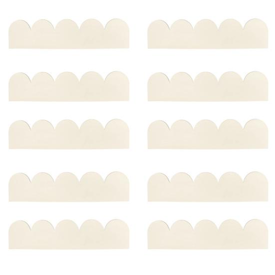 10 Stück Unfertige Dekorative Holzleisten mit Muschelkante DIY Zierleisten für Schrank Fenster Regal Tür Möbel Wand