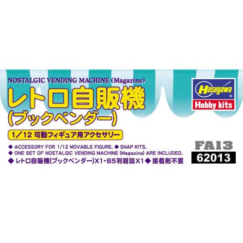 Hasegawa 1/12 figur tilbehør Series Retro salgsautomat (Bokleverandør) Plast modell FA13