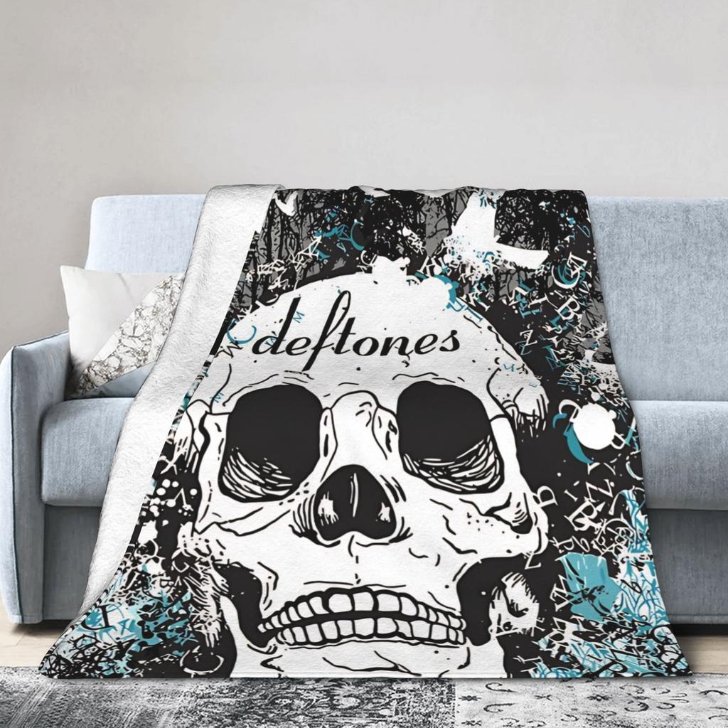 D-Deftones Blankets Quality Warm Soft Throw Blanket Winter Students Outdoor Novelty Bedspread