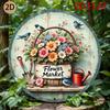 Garden Watering Can Flower  Tin Sign  Vintage Durable Metal Plaque Wall Decor Home Office Bar Man Cave Wall Art