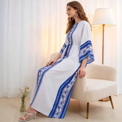 Neues weißes besticktes Kleid Damenstil elegantes Gewand Modekleid