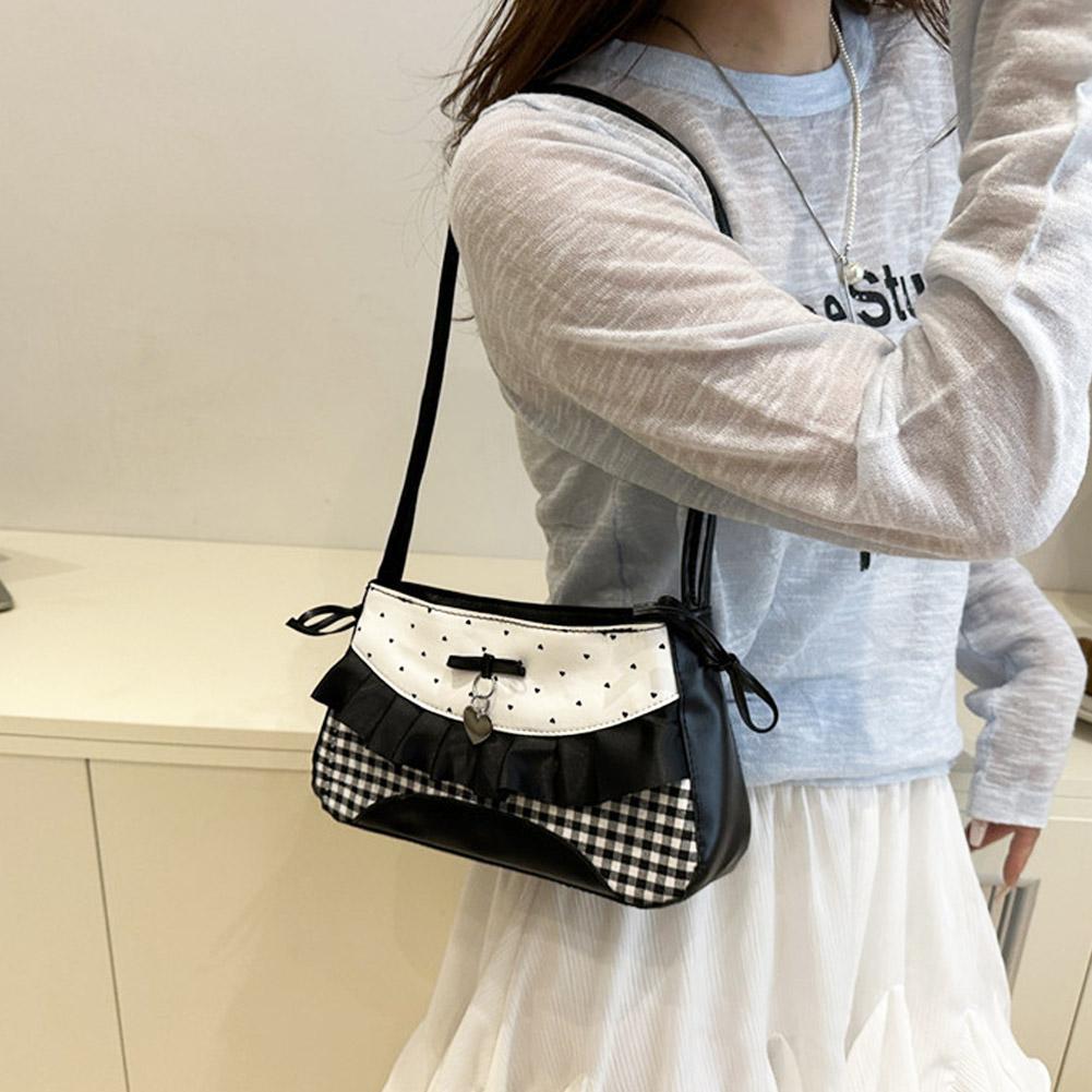 Cute Bow knot Ribbon Underarm Bag Large Capacity Casual Underarm Bag Daily Commuting Bags Lady Banquet Women's Purse Bag
