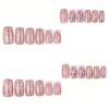 Medium rectangular glossy European and American 24 pieces of manicure, high-grade simple and elegant French butterfly glitter, wearing nail pads