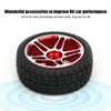 4PCS Aluminum Alloy 110 RC Car Tire Tyre Remote control Car Wheel Hub ReplacementRed